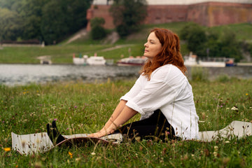 Empath woman emotionally drained after social interaction, setting healthy energy boundaries to avoid burnout
