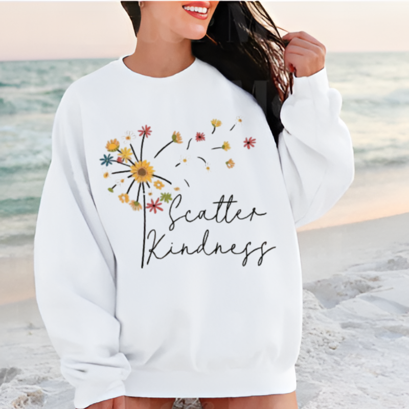 Scatter Kindness Sweatshirt - Cozy, Inspirational Apparel for Spreading Positivity