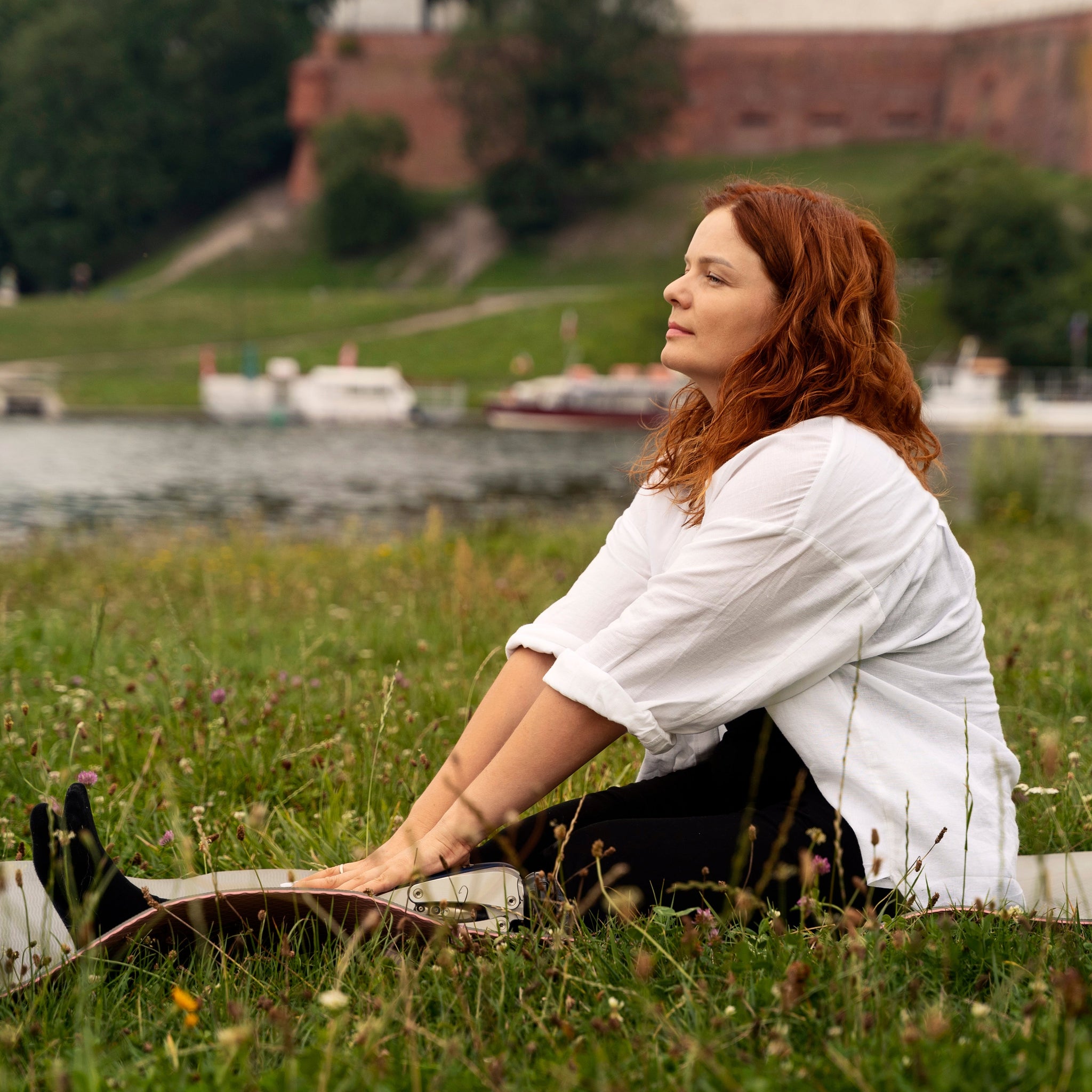 Empath woman emotionally drained after social interaction, setting healthy energy boundaries to avoid burnout