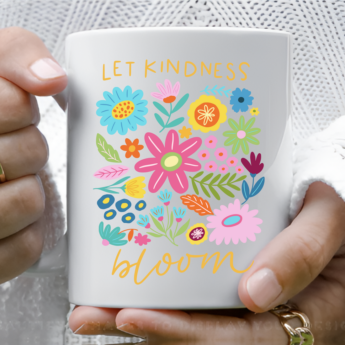 Let Kindness Bloom Mug | Motivational Uplifting Drinkware