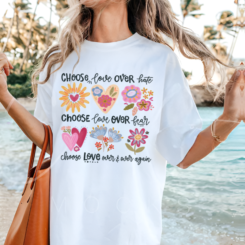 Inspirational t-shirt Choose Love shirt positive message