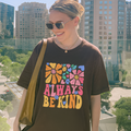Motivational graphic tee with Be Kind design

