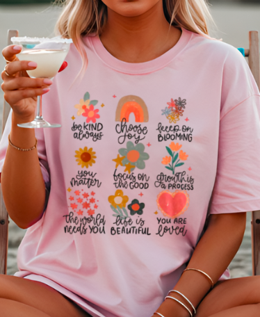 Positive Doodle Affirmations Shirt- Spread Positivity and Inspiration